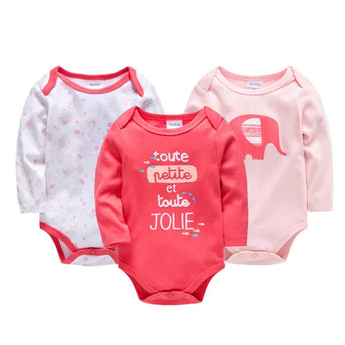 Ensemble Bébé Unisexe – Lot de Bodys en Coton Doux