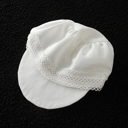 Tenue Baptême Bébé Garçon – Ensemble Blanc Cérémonie avec Chapeau Élégant