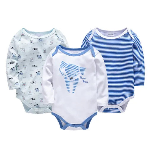 Ensemble Bébé Unisexe – Lot de Bodys en Coton Doux