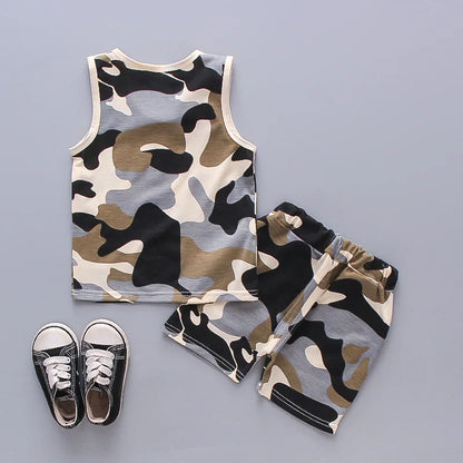 Ensemble d’été bébé garçon et fille – 2 pièces, tenue sport décontractée (12 mois à 5 ans)  ✔ clair