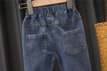Ensemble 2 Pièces Enfant Rayé – Haut à Manches Longues & Pantalon en Jean