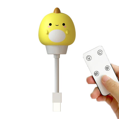 USB dessin animé mignon veilleuse avec télécommande bébés chambre décorative alimentation lumière chevet Tabe lampe cadeaux de noël pour les enfants