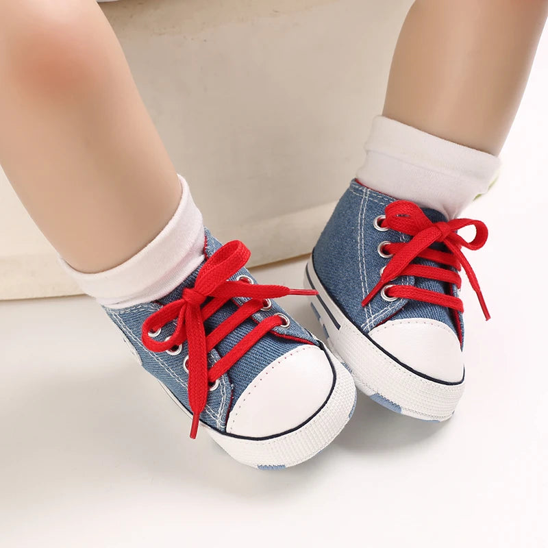 Baskets bébé en toile – Premiers pas confortables & antidérapants