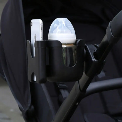 Porte-Gobelet Universel pour Poussette avec Support Téléphone – Support pour Biberon et Bouteille