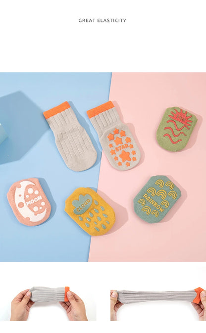 Chaussettes Bébé Antidérapantes – Douces, Sécuritaires & Ultra Mignonnes