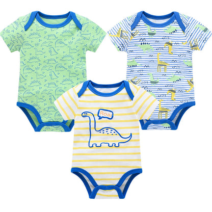 Lot de Bodies Bébé en Coton – 3 ou 6 Pièces – Manches Courtes Été
