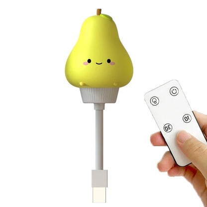 USB dessin animé mignon veilleuse avec télécommande bébés chambre décorative alimentation lumière chevet Tabe lampe cadeaux de noël pour les enfants