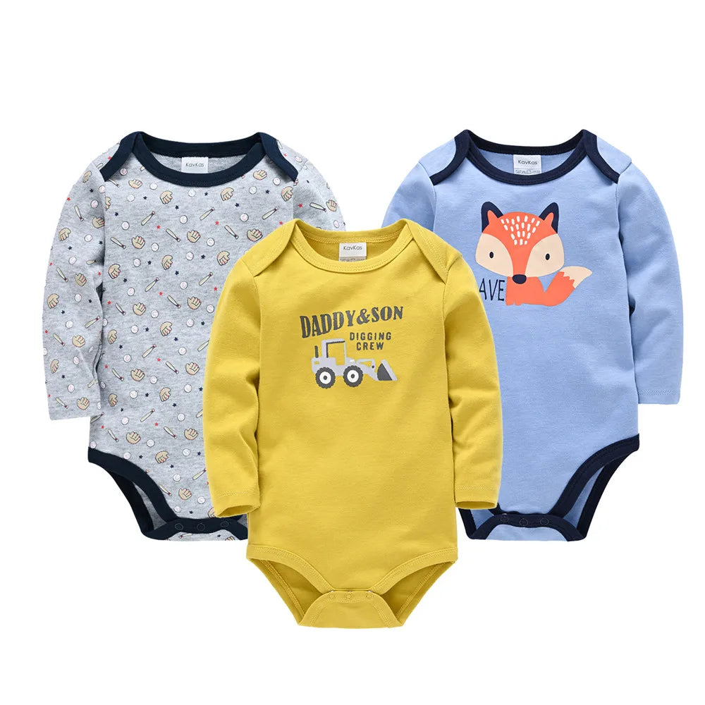 Ensemble Bébé Unisexe – Lot de Bodys en Coton Doux