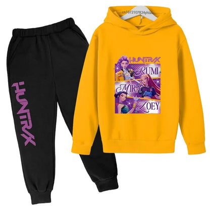 Ensemble Sweat à Capuche & Pantalon Enfant – Style K-Pop Demon Hunters (Ados)   14+