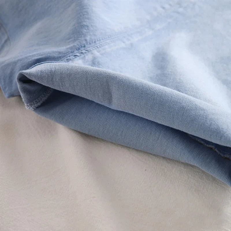 IENENS – Salopette short en jean bébé garçon avec motifs animaux (9 à 24 mois)