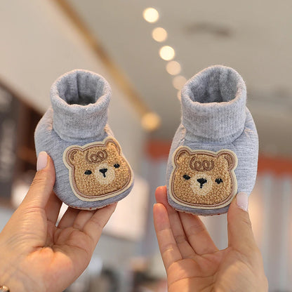 Chaussons Bébé Hiver Antidérapants – Semelle Souple Coton | Garçon & Fille