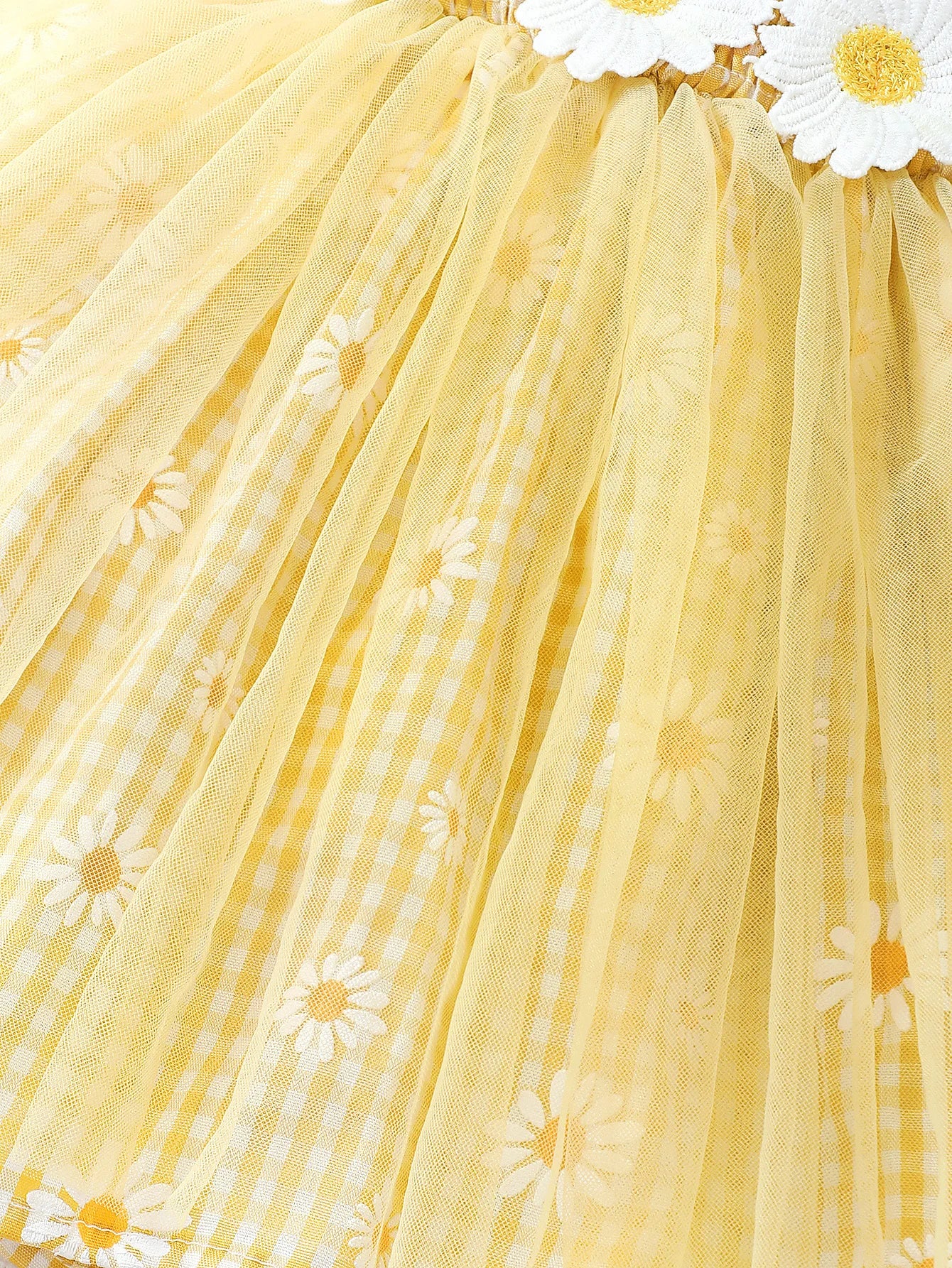 Ensemble Été Fille 2 Pièces – Robe Jaune “Marguerites” + Chapeau Assorti (1–2 ans)