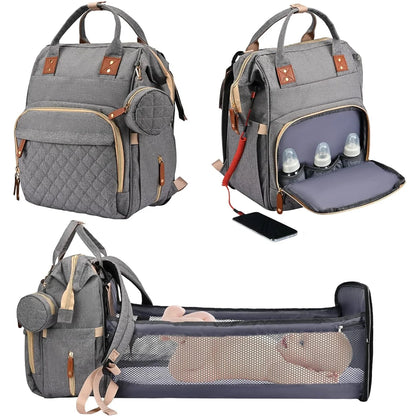 Sac à Dos Bébé Multifonction avec Lit Pliant – Grande Capacité 35L