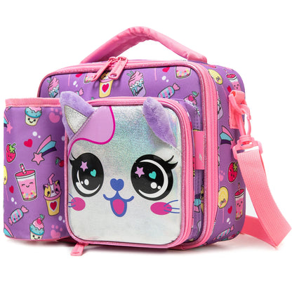 Boîte à déjeuner pour enfants – Ensemble sac repas étanche et lavable, sac isotherme scolaire, design mignon