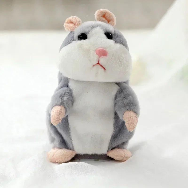 Peluche hamster qui répète la voix – Jouet interactif rigolo – Cadeau enfant