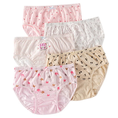 Lot de Sous-Vêtements Fille 100% Coton – Motifs Chats Mignons & Confort Doux