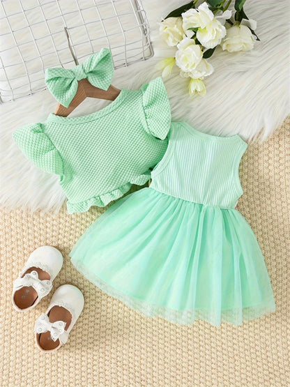 Robe d’Été Fleurie Sans Manches pour Bébé Fille