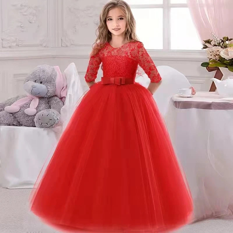 Robe Princesse Fille Élégante – Robe de Cérémonie & Fête pour Enfant