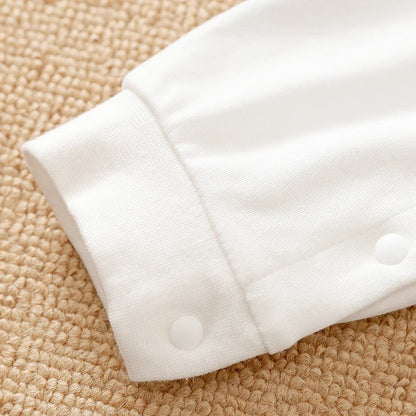 Vêtements de style gentleman pour nouveau-né, combinaison à manches longues, pur coton, costume de mariage britannique, beau bébé garçon, printemps et automne