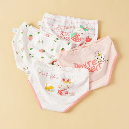 Lot de 4 Culottes Fille en Coton Doux – Confort Petit Trésor