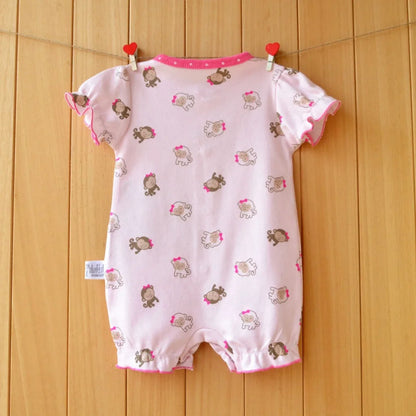 Barboteuse d'été en coton à manches courtes pour bébés filles, salopette pour tout-petits, grenouillères pour petites filles, vêtements pour bébés de 0 à 12 mois, 2024