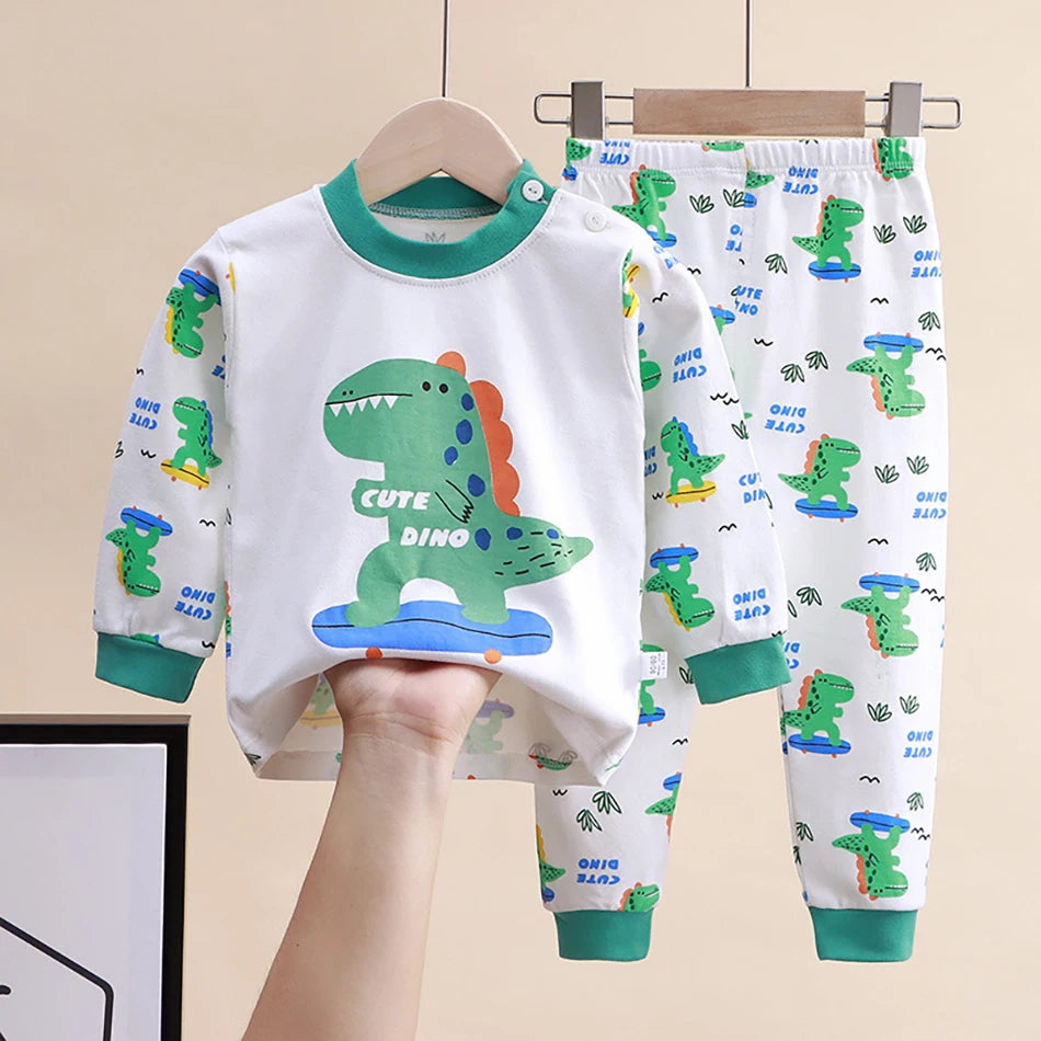 Ensemble pyjama bébé/enfant – Homewear doux – Motif cartoon – Confort quotidien