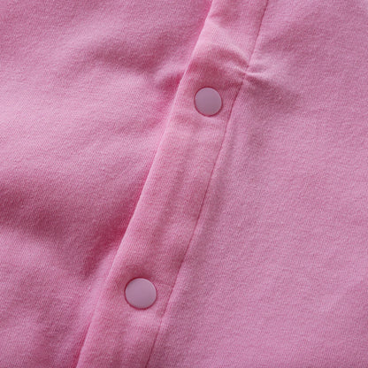Combinaison Pyjama Bébé Rose + Bonnet – Motif Couronne | 12–36 Mois