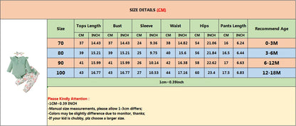 Ensemble Bébé Fille 3 Pièces – Body Manches Longues, Pantalon Fleuri & Bandeau – Printemps & Automne (0–12 mois)