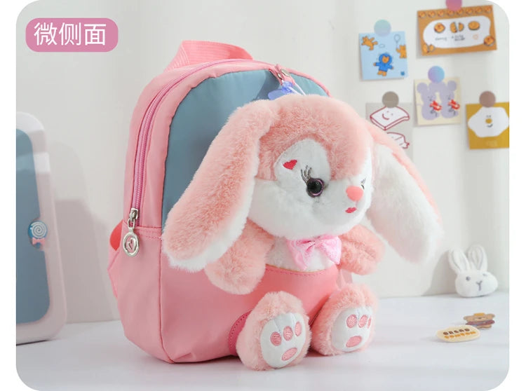 Sac à Dos Enfant Lapin 3D – Cartable Mignon et Doux pour Maternelle