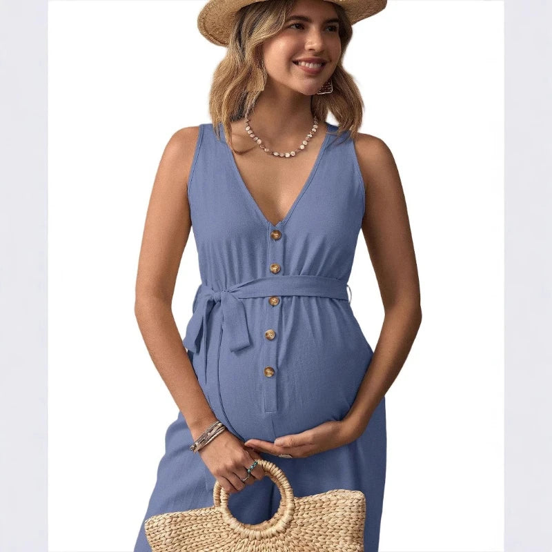 Combinaison de maternité élégante et confortable – Tenue grossesse légère pour future maman | Collection Maman