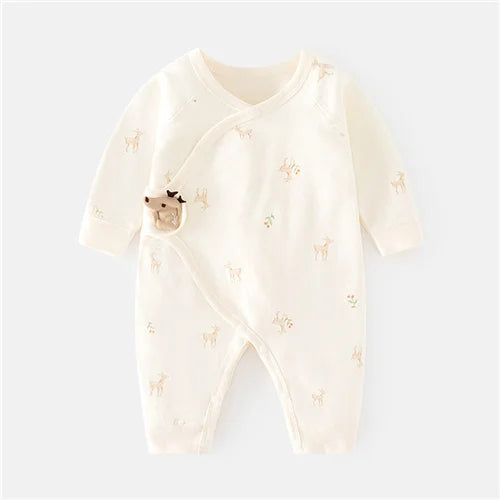 Barboteuse Douce Rêverie™ – Combinaison Bébé en Coton Confort (0–6 mois)