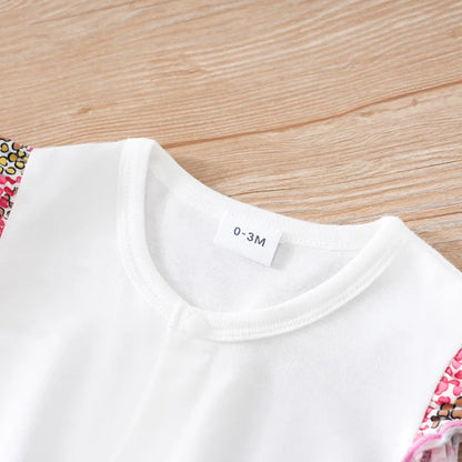 Barboteuse Bébé Été – Imprimé Cerf & Fleurs | 0–12 mois