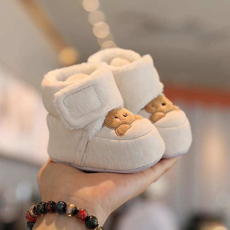 Chaussons Bébé Hiver Antidérapants – Semelle Souple Coton | Garçon & Fille