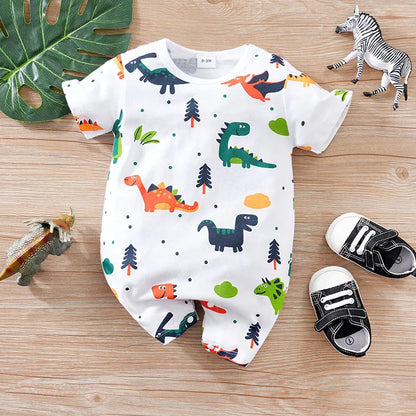 Body Dino Aventure™ – Barboteuse Bébé Confort en Coton (0–18 mois)