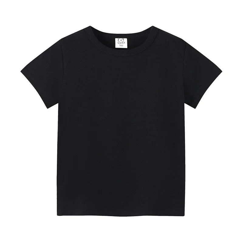T-shirt d’été enfant unisexe en coton doux – Coupe classique