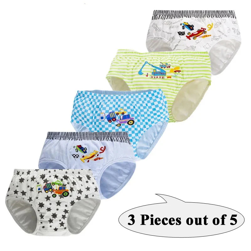 Lot de 3 Culottes Garçon en Coton Doux – Confort Petit Trésor