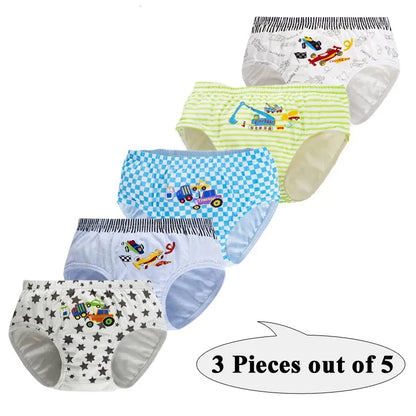 Lot de 3 Culottes Garçon en Coton Doux – Confort Petit Trésor