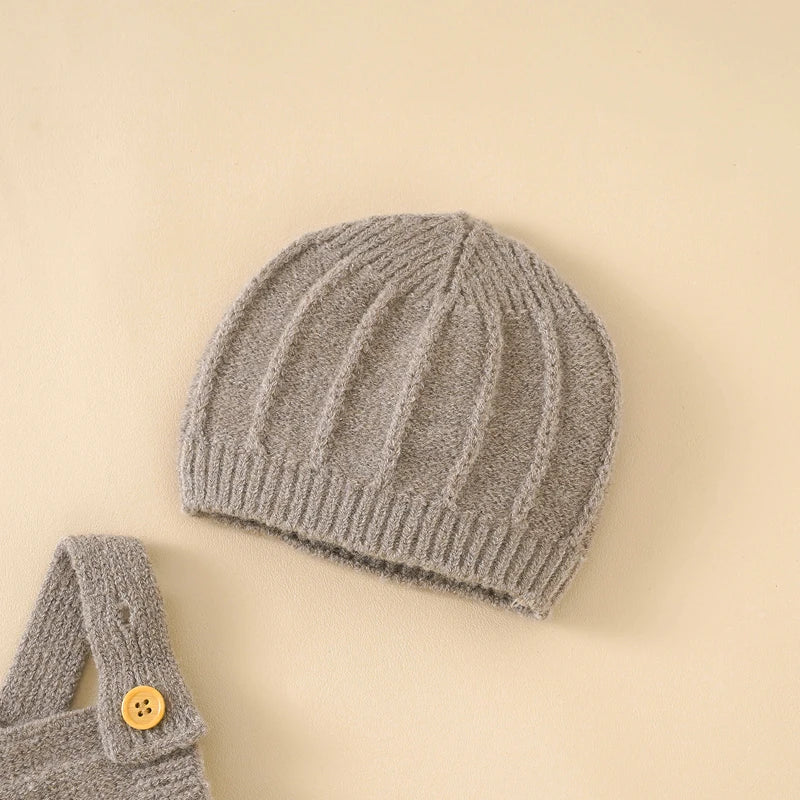 Ensemble Bébé Douceur Naturelle – Salopette Tricotée & Haut Coton