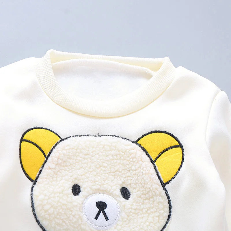 Ensemble Enfant Automne-Hiver – Gilet à Capuche Épais & Tenue Confort