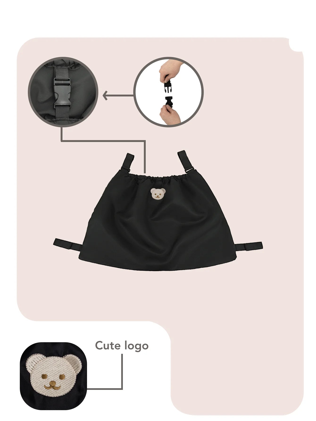 Sac de Rangement Suspendu pour Poussette Bébé – Organisateur Pratique pour Couches et Accessoires