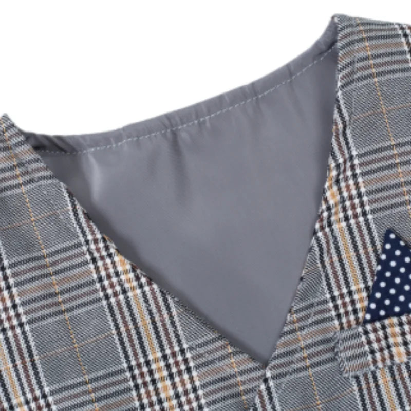 Costume pour bébé garçon, gilet à carreaux, chapeau, ensemble de 1er anniversaire, barboteuse à manches longues, tenue d'automne, vêtements pour nouveau-né de 3 à 24 mois