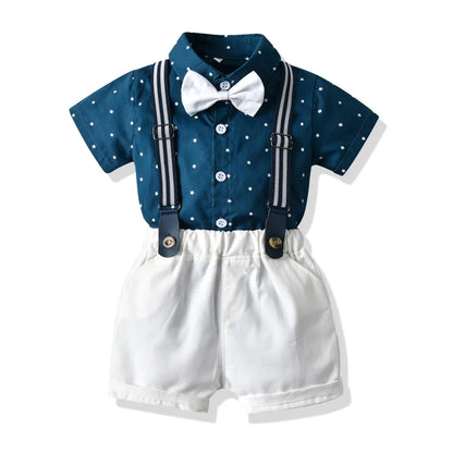 Ensemble de vêtements formels rayés pour garçons, blazers, pantalons en émail pour bébé, olympiques de mariage pour enfants, olympiques de fête