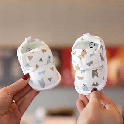 Sandales Bébé Premiers Pas – Semelle Souple & Motifs Animés (0–18 Mois)