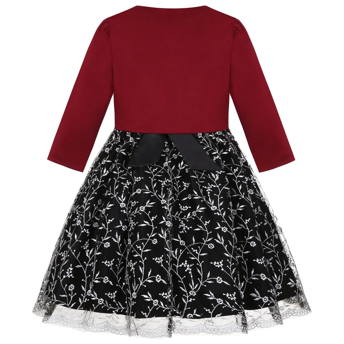 Robe Princesse Fille 2 Pièces (Robe + Veste) – Noir & Rose | Cérémonie, Anniversaire, Piano (5–14 ans)