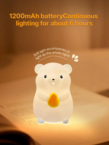 Veilleuse LED RGB Rechargable – Animaux Mignons (Tactile)
