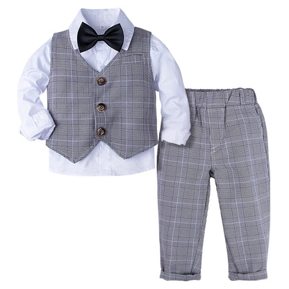 Ensemble de costumes pour bébés garçons, Blazer pour tout-petits, costumes de mariage pour nourrissons, tenue de baptême, smoking, ensembles de vêtements formels de noël pour enfants
