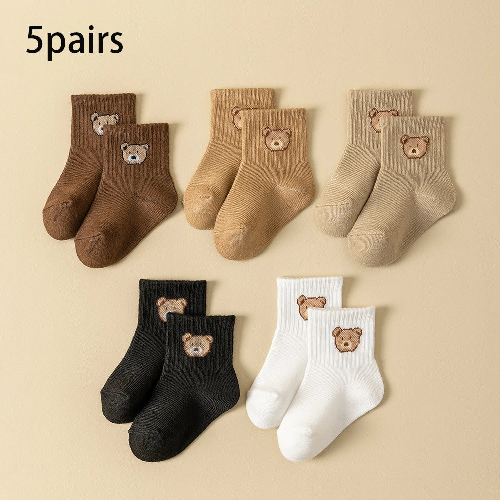 Lot de 5 paires de chaussettes bébé – Douces, respirantes et confortables | Toutes saisons