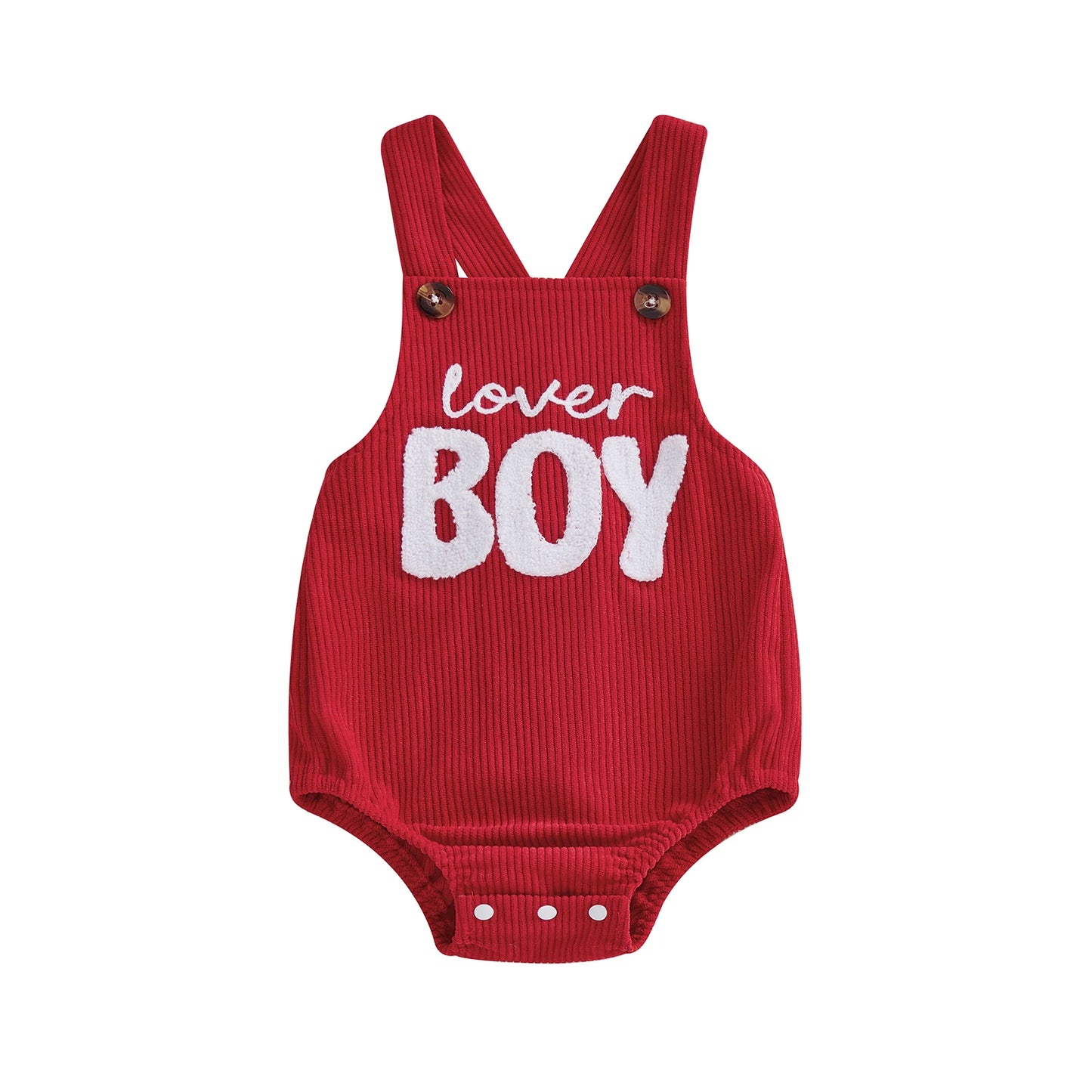 Barboteuse Bébé Garçon Saint-Valentin – “Love Boy” Sans Manches