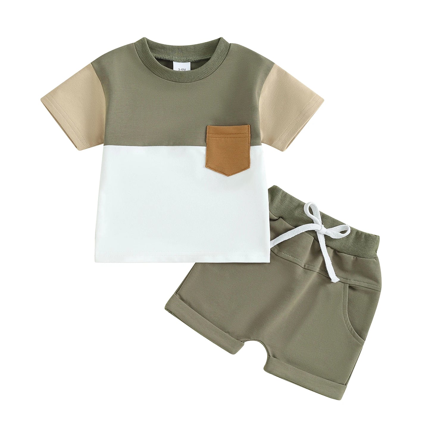Ensemble d’été bébé garçon 2 pièces – T-shirt à manches courtes & short confortable (6 à 36 mois)