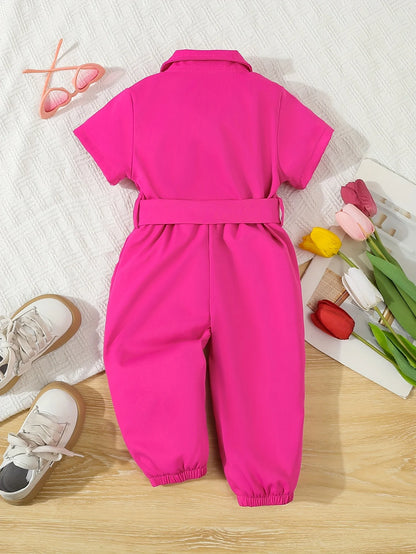 Combinaison Bébé Fille Rose Fuchsia – Look Tendance